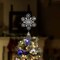 Ornativity Glitter Snowflake Tree Topper - Gold Sparkling Gem Christmas Tree Decoration